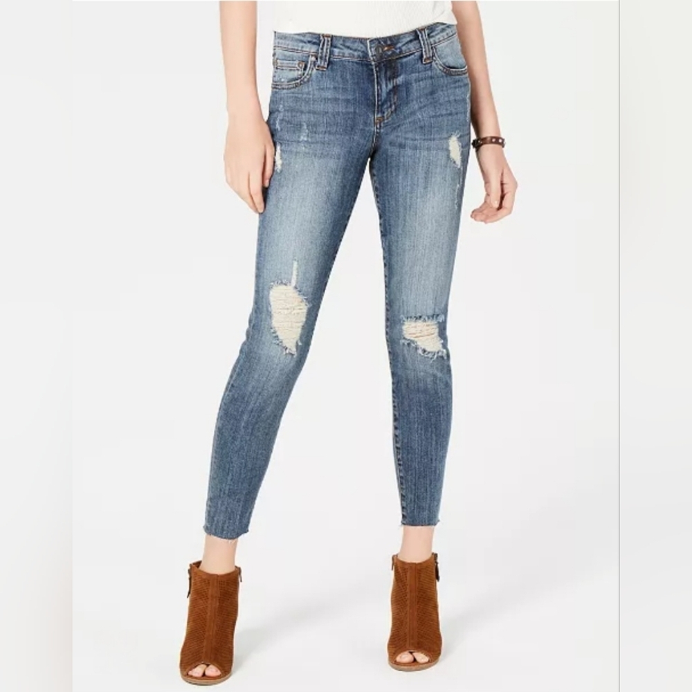 Kut from the Kloth Connie Women's Mid-rise Light Blue Skinny Jeans Sz 6